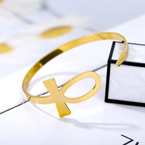 Egyptian Ankh Cross Bracelets for Women Gold African Ankhlife Wristband Bracelets Bangles Famale Key of Life Jewelry Couple Gift