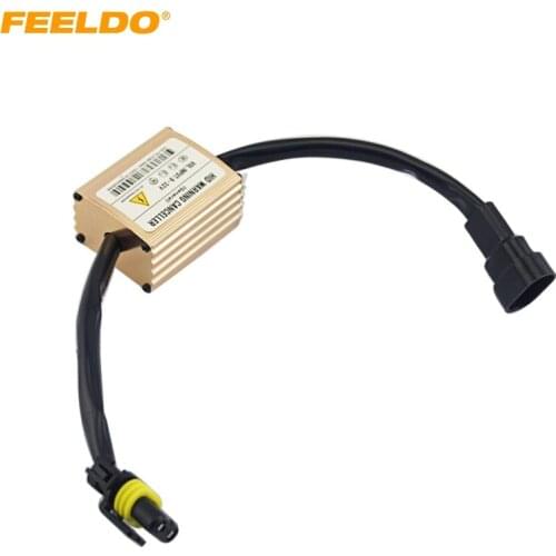 FEELDO 1PC Xenon HID Light Anti-Flicker Warning Error Decoder Canceller Capacitor Special For US/EU Car