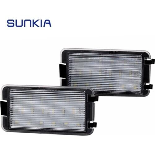 2Pcs/Set SUNKIA Canbus Error Free Number License Plate Lights For SEAT Arosa Altea Ibiza Cordoba Leon Toledo OEM (5P0943021)