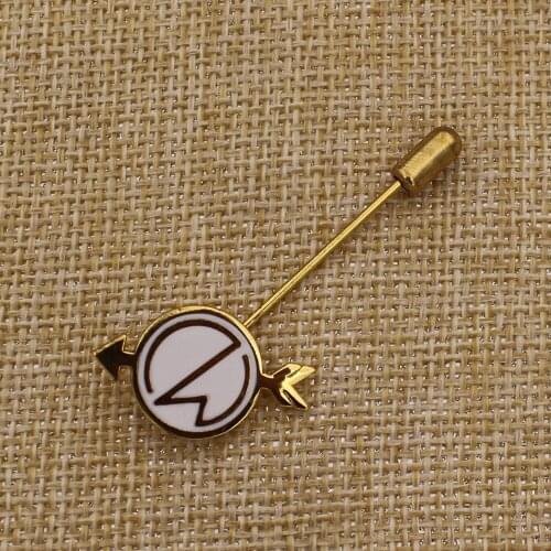 Custom Metal Long Needle Badge with Epoxy Dome