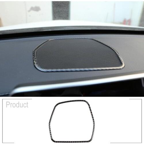 Soft Carbon Fiber Car Dashboard Speaker paragraph 3D internal Sticker For Mercedes Benz C Class GLC W205 X253 C180 2016-2019