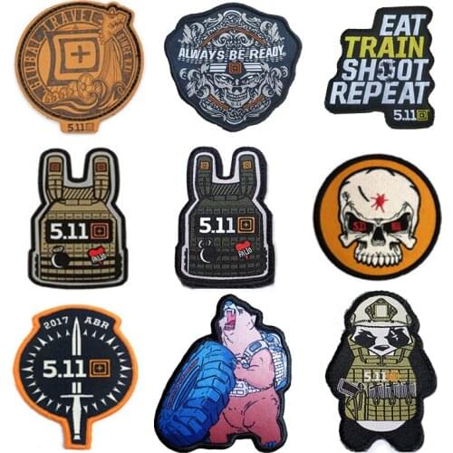 ALWAYS BE READY GLOBAL TRAVEL Embroidery Patch 5.11 Military Armband EAT Skull Vest Bear Panda Clothing Applique Sports Badgess