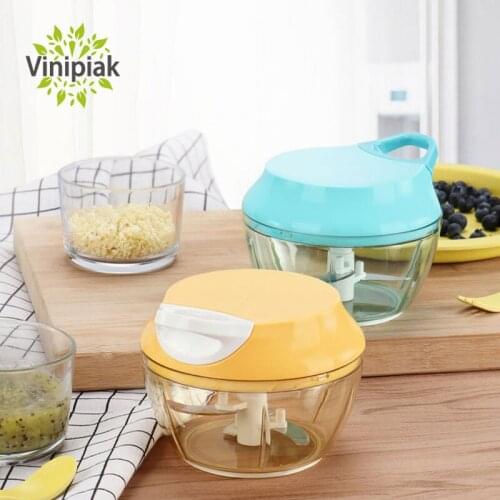 New Kitchen Pulling Food Chopper Manual Stainless Steel Blade Ice Crusher Tool Fruit Vegetable Onion Garlic Speedy Chopper