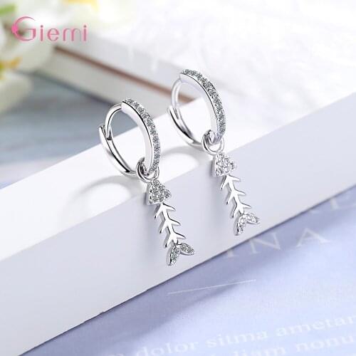 Newest Genuine 925 Sterling Silver Hoop Earrings White Gold Yellow Gold Color Option High Quality Women Girls Party Jewelry
