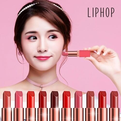 Liphop moisturizing lipstick pencil 10 color orange dark red lip gloss waterproof long lasting velvet matte lip tattoo pen BN103