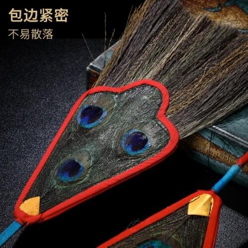 Peacock Fan Nepal Handmade Benba Pot Five Eyes Wenba Water Bottle Auspicious Grass Feather Buddhist Supplies