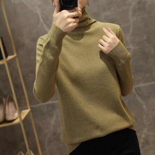 Turtleneck Women Sweaters 2020 Autumn Winter Sweater Knitted Pullover Long Sleeve Woman Sweaters Tops Soft Jumper Pull Femme