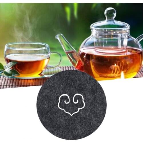 10Pcs Cup Mats Small Portable Decorative Round Slip Slice Mat Coaster Tea Coffee Mug Drink Pads for Home