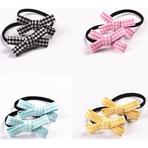 2 PCS New Small Bowknot Girls Hair Accessories Princess Headwear Kids Elastic Hair Bands Baby Headdress Children Hair Ropes