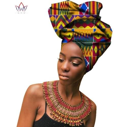 2020 Fashion African Headwraps For Women Head Scarf For Lady Hight Quality Cotton Women Headwraps Accessories WYB141