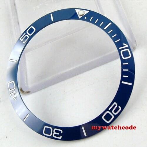 38mm navy blue ceramic bezel insert for 40mm parnis submariner mens watch
