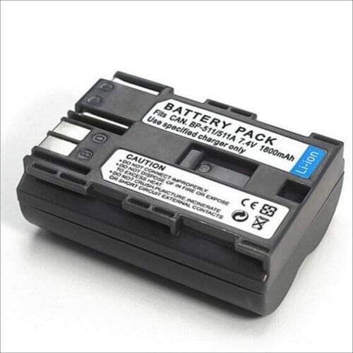 5PCS/LOT BP-511 BP-511A battery Camera Battery for Canon EOS 300D 5D 20D 30D 50D 40D 10D PowerShot G1 pro1 BP511A