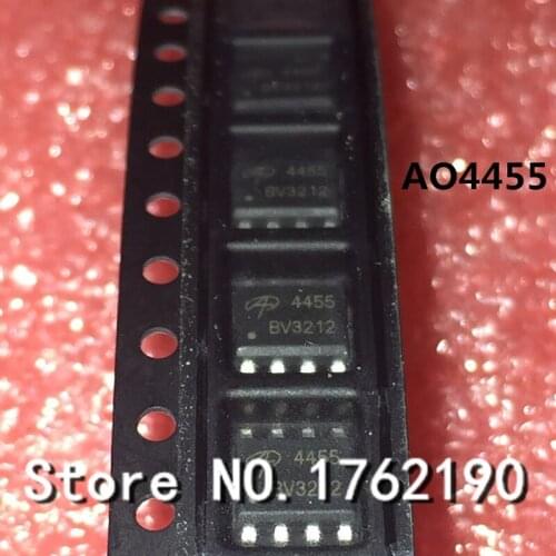50PCS/LOT AO4455L AO4455 4455 SOP-8 Brand New Original P-channel Field Effect MOS Tube -30V -17A