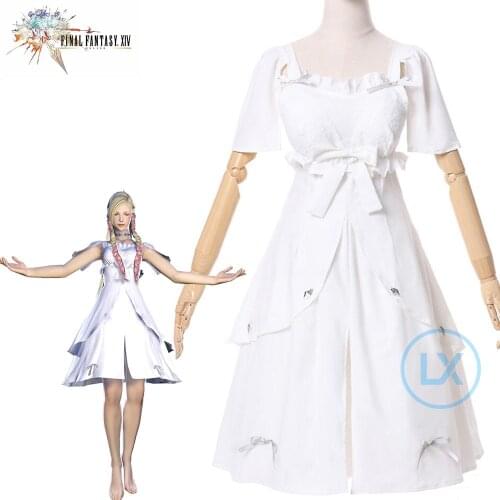 Anime Game FINAL FANTASY XIV FF14 Minfilia Cosplay Costume Daily Dress Halloween Costume For Women Girls