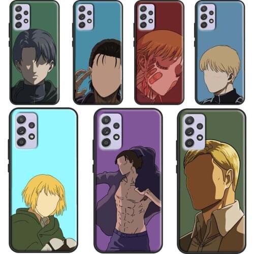 Attack on Titan Eren Armin Mikasa Phone Case For Samsung Galaxy A52 A32 A42 A72 A12 A21S A20e A40 A50 A70 A31 A51 A71 A02S