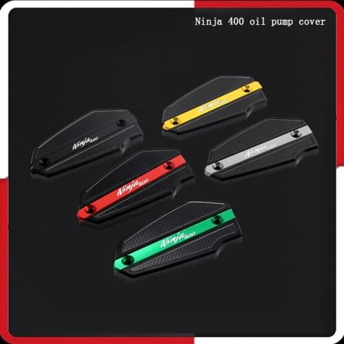 CNC Aluminum motorcycle accessories front brake fluid reservoir cap cover For Kawasaki Ninja400 2018-2019