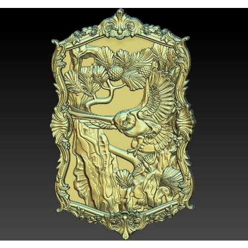 Decor Eagle 3D Relief STL Model for CNC Router 3D Printer Artcam Aspire