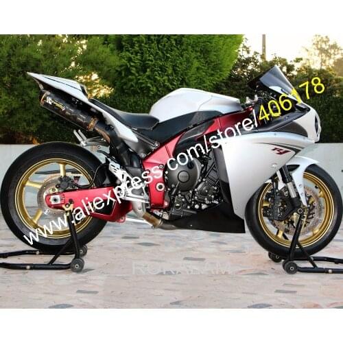 For Yamaha 2009 2010 2011 YZF-R1 YZFR1 09 10 11 YZFR1000 YZF R1 White Black Motorcycle Fairings (Injection Molding)