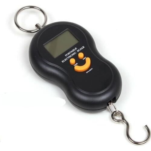 Electronic Digital Scale LCD Weighing Scale 50kg/10g Kitchen Portable Hanging Balance Smile Shape Digital Display Pocket Scale