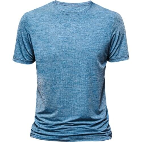 Brand Quality Summer Men T-shirt O-neck Fashion Design Slim Fit Soild T-shirts Male Tops Tees Short Sleeve T Shirt For Men