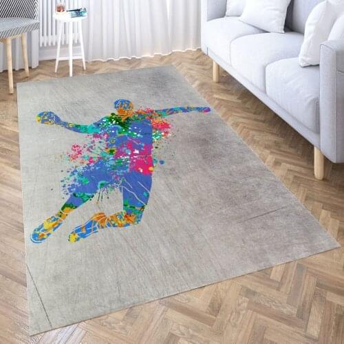 Handballer Colorful Carpet for Living Room 3D Anime Cartoon Rug Gamer Teen Room Bedside Lounge Rug Kids Children Floor Mats