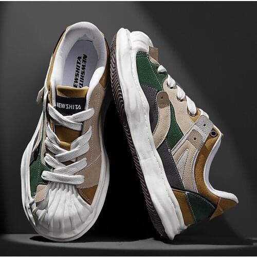 Retro Mens Dissolving Shoes High Quality Microfiber Leather Casual Shoes For Women Shell Toe Dissolving No-slip Casual Sneakers