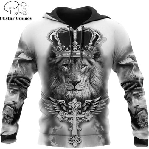 Easter Jesus Lion King 3D All Over Printed Unisex Deluxe Hoodie Men Sweatshirt Zip Pullover Casual Jacket Tracksuit KJ0301