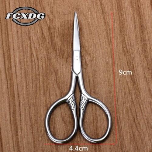 Stainless Steel Man Beard Scissors Handmade DIY Sewing Supplies Zig Zag Fabric Scissors Craft Scissors for Sewing and Needlework