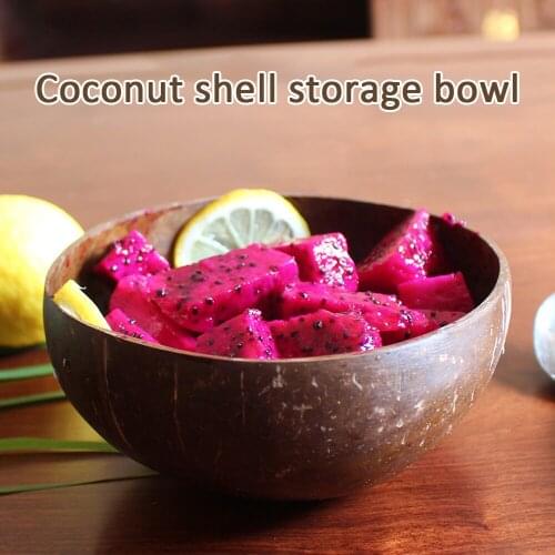 Natural Coconut Bowl Handicraft Decoration Handicraft Decoration Wooden Fruit Bowl Kitchen Accessories Coconut Shell Bowl