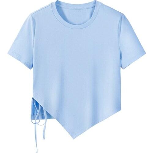 Женские однотонные футболки Noocuxuekon China At AliExpress