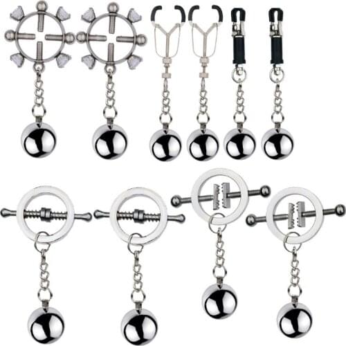 Sexy Breast Bondage Metal Nipple Clamps Sex Toys For Women Man Gay Nipple Clips Sex Products For Couple Adult Game Accessories