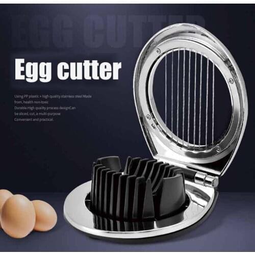 Stainless Steel Egg Slicer Multifunctional 2-in-1 Egg Divider Manual Kitchen Cutting Machine for Eggs and Fruits GQ