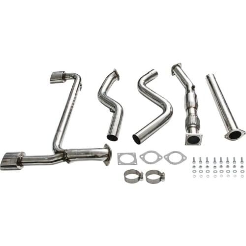 Downpipe+4.6" Dual Muffler Tip Exhaust Catback System For Dodge Neio SRT4 2.4T 2003-2005 Direct bolt-on design stainless steel