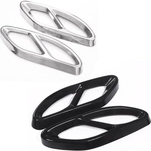 Top Quality For Mercedes Benz GLC A B C EClass W205 Coupe W213 W176 W246 2016-17 Car Accessory AMG Exhaust Cover Trim 304 Steel