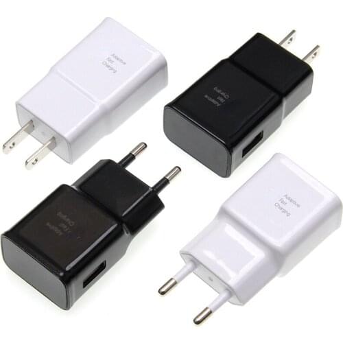 USB Charger EU/US Plug Fast Adapter Charging Travel Wall Chargers for Samsung Huawei Xiaomi USB Fast Charger 100pcs White Black