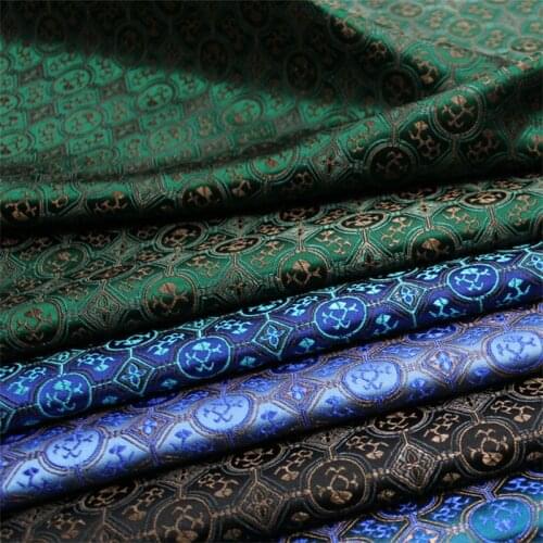 NW88 Green Chinese Style Polyester Brocade Fabric Womens/Mens Clothing Jackets Fabrics DIY Sewing Materials Home Textile