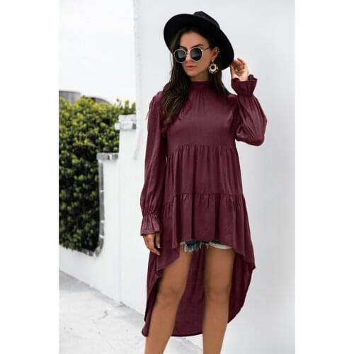 Women Robe Femme Spring Autumn Solid Color Dresses Patchwork Bandage O-Neck Long Sleeve Slim Dress For Woman Vestido De Mujer