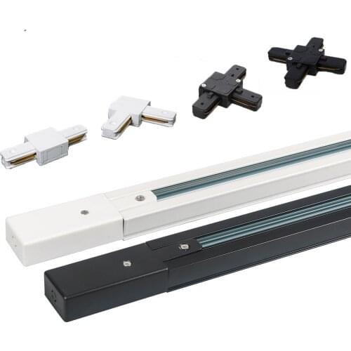 0.5M 1M Thicker Track Rail 2 Wire Track Light Connector Lamp Spotlight Aluminum Led Lights Universal Rails System Fixture