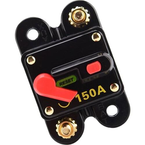 150 Amp Manual Reset Circuit Breaker Fuse Holder Manual Reset Kill Switch 5V-50V DC Marine Boat Universal