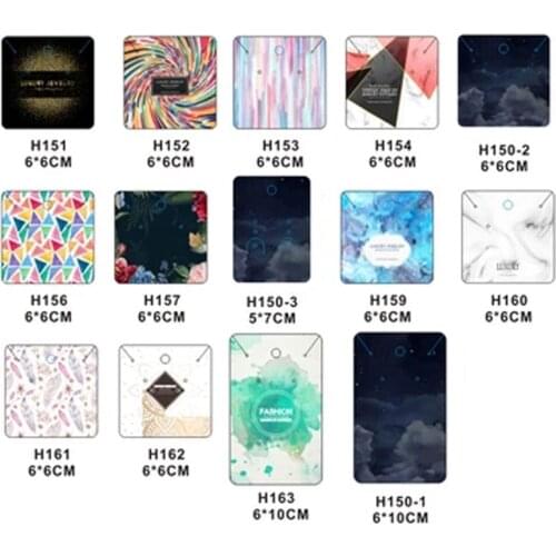 2020 New 100pcs Earrings Tags Packing Card Jewelry Card Tag Printed Colorful Earring Necklace Display Cards Accessory