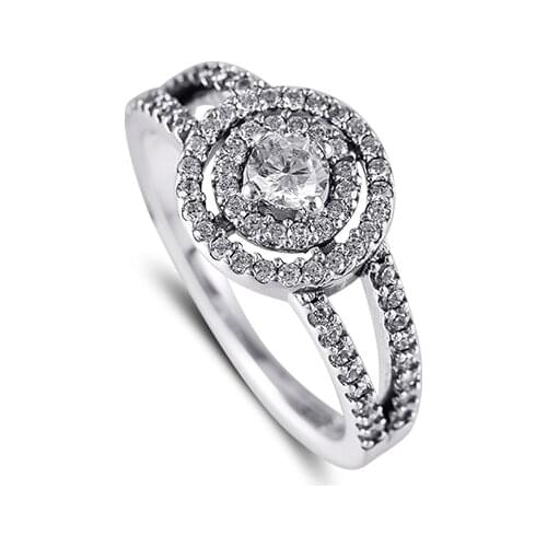 2021 Sparkling Double Halo Ring Woman DIY Sterling Silver Jewelry Rings For Jewelry Making Mothers Day Gift Ring