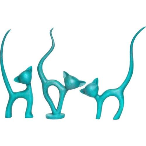 3pcs/set European Creative Resin Animal Cats Decoration Art Crafts Coffee Bar New House Decor Furnishing Articles Wedding Gifts