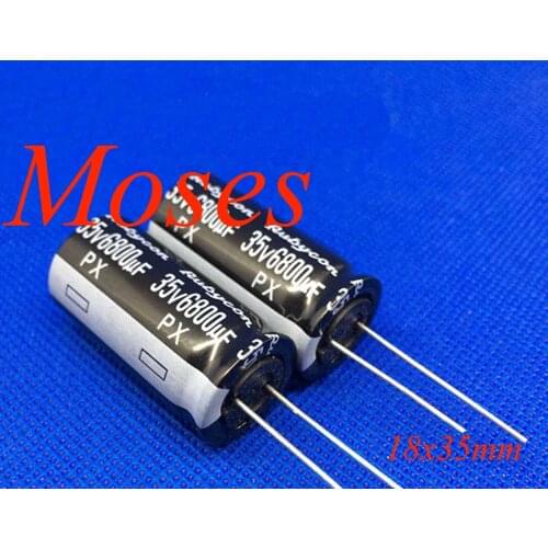 35v 6800uf +/- 20% Capacitance Japan 100% Original New PX Audio Capacitors Electrolytic Capacitor Radial 18x35mm