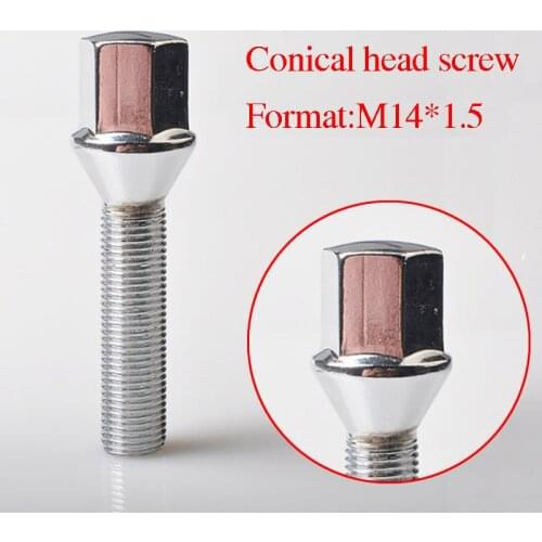 5Pcs/set M14x1.5 Wheel 40mm/45 Shank Length Conical Seat Extended Alloy Lug Bolts