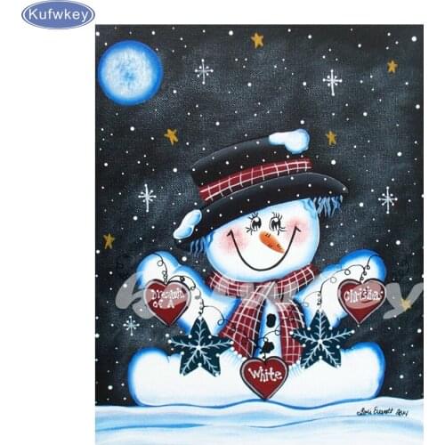 Full square drill diamond embroidery Cute Funny snowman 5d diy diamond painting Cross Stitch Rhinestone mosaic decoration