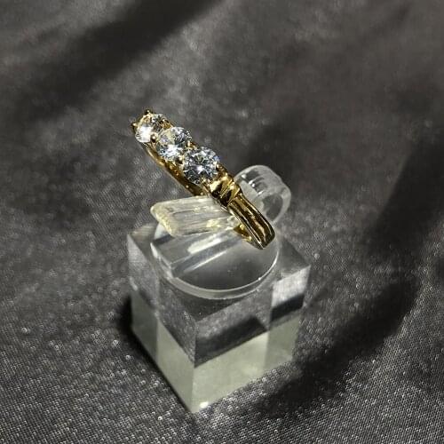 Stainless Steel Elegant Bridal Wedding Anniversary Ring Full of Zircon Band For Women Man Drop shipping