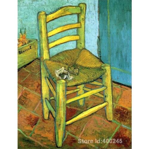 Famous Oil painting Van Goghs Chair Vincent Van Gogh reproductions Canvas Art High quality Hand painted
