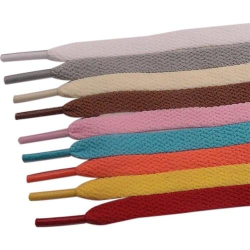 8MM Classic Mesh Laces Latest High Quality Material Flat Polyester Shoe Lacets Plain Solid Coloured Boys Shoelaces