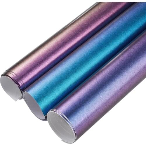 Matte Chameleon Glitter PVC Vinyl Sticker Car Wrap Film Matt Diamond Color Changing Decals Sheet Roll 20CM/30CM/50CM/60CM