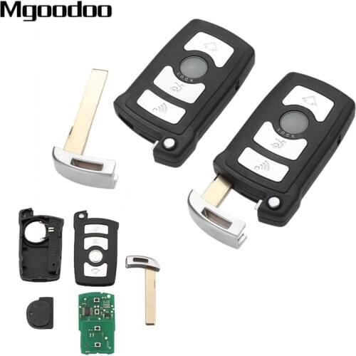 Mgoodoo 2Pcs 4 Buttons Full Remote Car Key PC7992 PCF7945 Chip 315Hz For CAS1 CAS2 Anti-theft system BMW7 SERIES E65/E66 730/740
